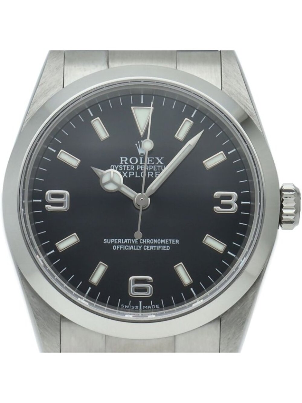 Rolex Explorer 1 SS Watch Black